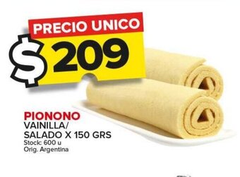Carrefour Maxi Pionono Vainilla / Salado x 150grs oferta