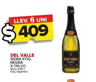 Del Valle Sidra Etiq. Negra x 710cc