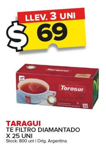 Carrefour Maxi Taragui Te Filtro Diamantado x 25 Uni oferta