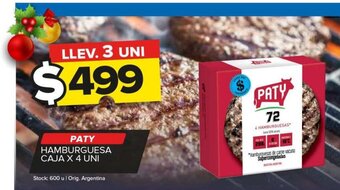Carrefour Maxi Paty Hamburguesa Caja x 4 uni oferta
