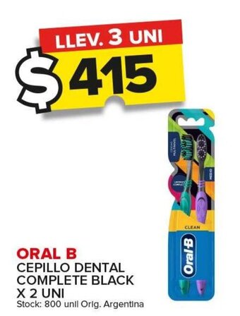 Carrefour Maxi Oral B Cepillo Dental Complete Black x 2 Uni oferta