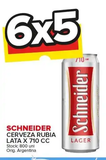Carrefour Maxi Schneider Cerveza Rubia Lata x 710cc oferta