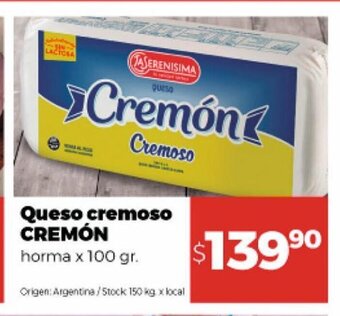 Disco Queso Cremoso Cremón oferta