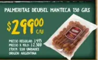 Palmeritas deubel manteca
