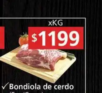 Supermercados Aiello Bondiola de cerdo oferta