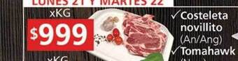 Supermercados Aiello Costeleta novillito tomahawk oferta