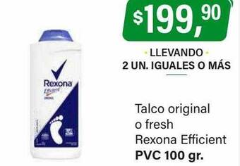 Supermercados Damesco Talco original o fresh rexona efficient oferta