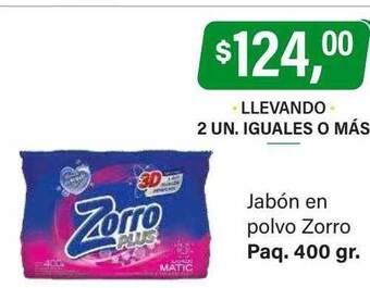 Supermercados Damesco Jabón en polvo zorro oferta