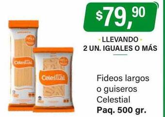 Supermercados Damesco Fideos largos o guiseros celestial oferta