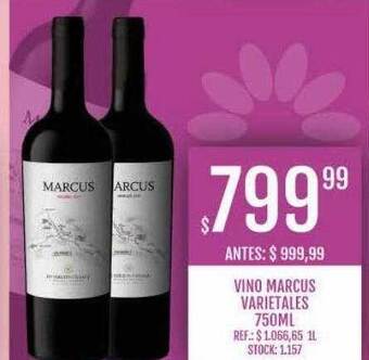 Supermercados Todo Vino marcus varietales oferta