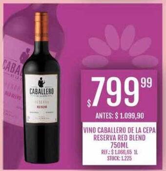 Supermercados Todo Vino caballero de la cepa reserva red blend oferta