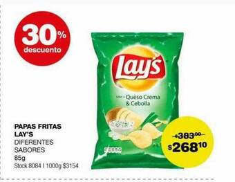 Atomo Conviene Papas fritas lay's 30% descuento oferta