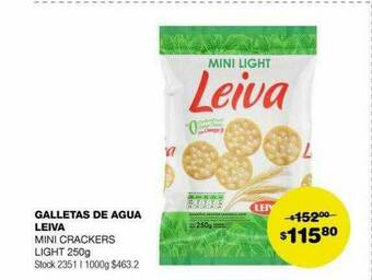 Atomo Conviene Galletas de agua leiva mini crackers light oferta