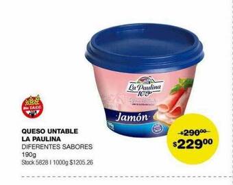 Atomo Conviene Queso untable la paulina oferta