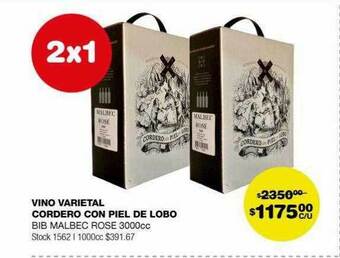 Atomo Conviene Vino varietal cordero con piel de lobo oferta