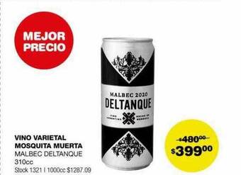 Atomo Conviene Vino varietal mosquita muerta malbec deltanque oferta