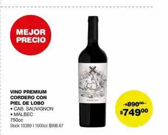 Atomo Conviene Vino premium cordero con piel de lobo oferta