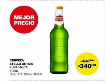 Atomo Conviene Cerveza stella artois pura malta oferta