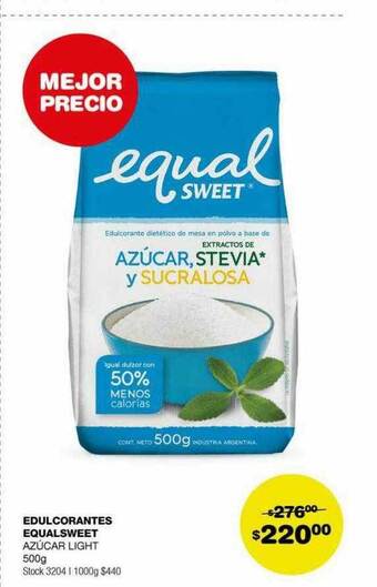Atomo Conviene Edulcorantes equalsweet oferta