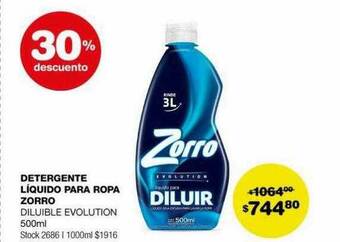 Atomo Conviene Detergente liquido para ropa zorro 30% descuento oferta