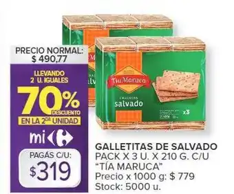 Carrefour Galletitas de salvado tia maruca oferta