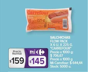 Carrefour Salchichas flow pack carrefour oferta