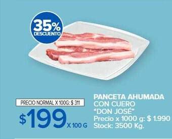 Carrefour Panceta ahumada con cuero oferta