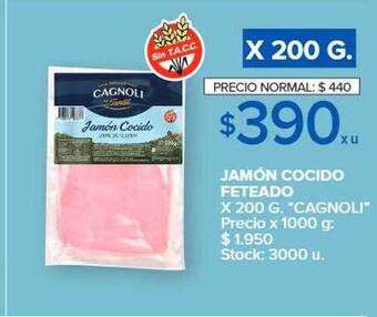 Carrefour Jamón cocido feteado oferta