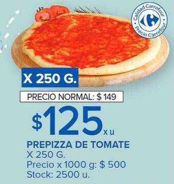 Carrefour Prepizza de tomate oferta