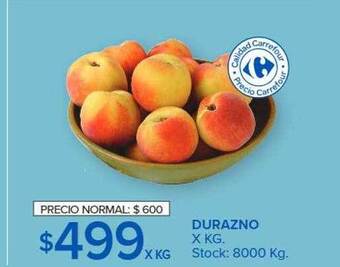 Carrefour Durazno x kg oferta