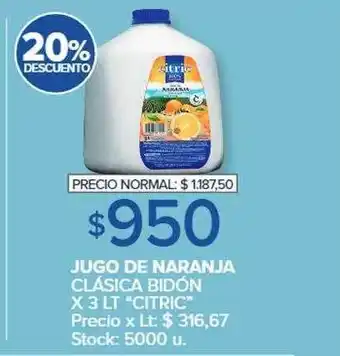 Carrefour Jugo de naranja clásico bidón oferta