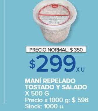 Carrefour Maní repelado tostado y salado oferta