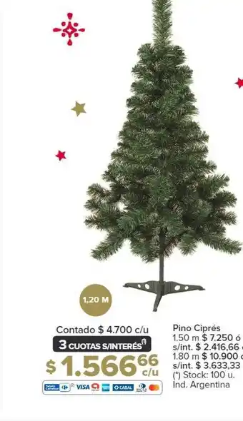 Carrefour Pino ciprés oferta