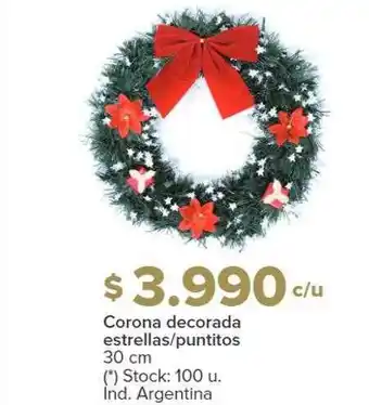 Carrefour Corona decorada estrellas-puntitos oferta