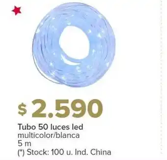 Carrefour Tubo 50 luces led multicolor-blanca oferta