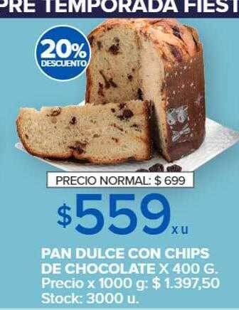 Carrefour Market Pan dulce con chips de chocolate 20% descuento oferta