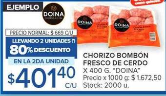 Carrefour Market Chorizo bombón fresco de cerdo oferta