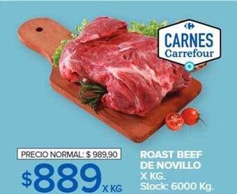 Roast beef de novillo x kg