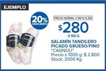 Carrefour Market Salamín tandilero picado grueso-fino oferta