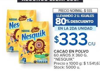 Carrefour Market Cacao en polvo 60 años oferta