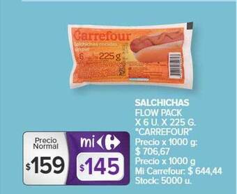Carrefour Market Salchichas flow pack oferta