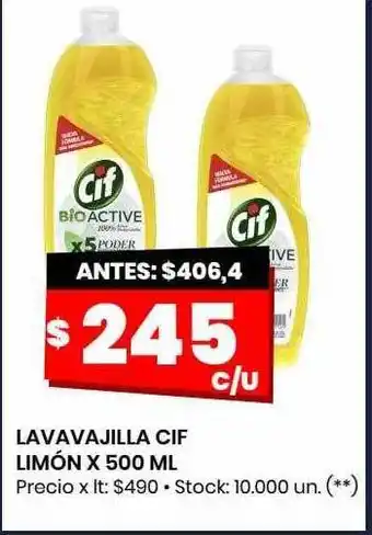 Changomas Lavavajilla cif limón oferta