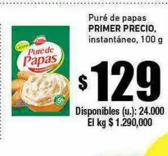 Cooperativa Obrera Puré de papas primer precio instantáneo oferta
