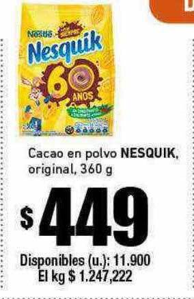 Cooperativa Obrera Cacao en polvo nesquik original oferta