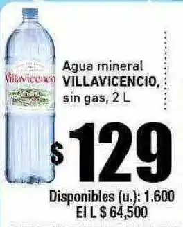 Cooperativa Obrera Agua mineral villavicencio sin gas oferta