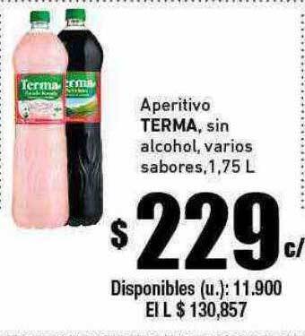 Cooperativa Obrera Aperitivo terma sin alcohol varios sabores oferta