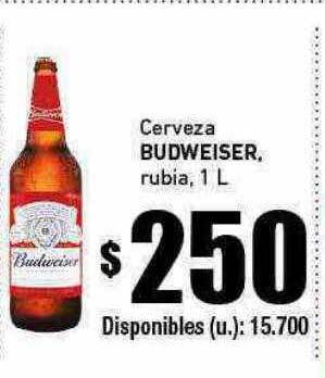 Cooperativa Obrera Cerveza budweiser rubía oferta