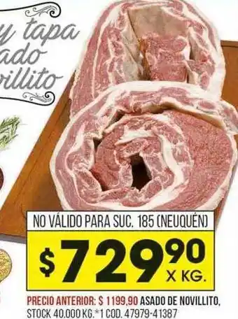 Coto Asado de novillito oferta