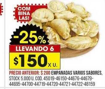 Coto Empanadas varios sabores oferta