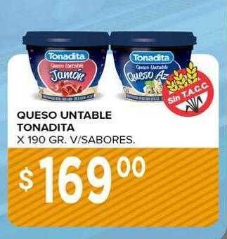 Supermercados Mayor Queso untable tonadita v-sabores oferta